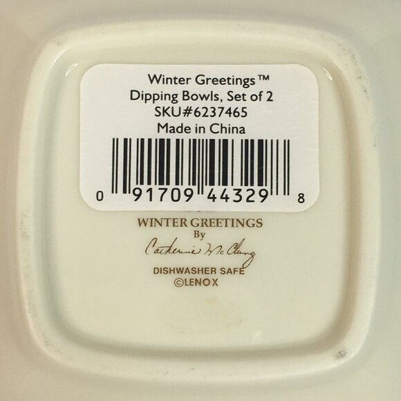 Lenox Nuthatch Bird Dish Winter by Catherine McClung Greetings Dipping Bowl - Picture 10 of 12